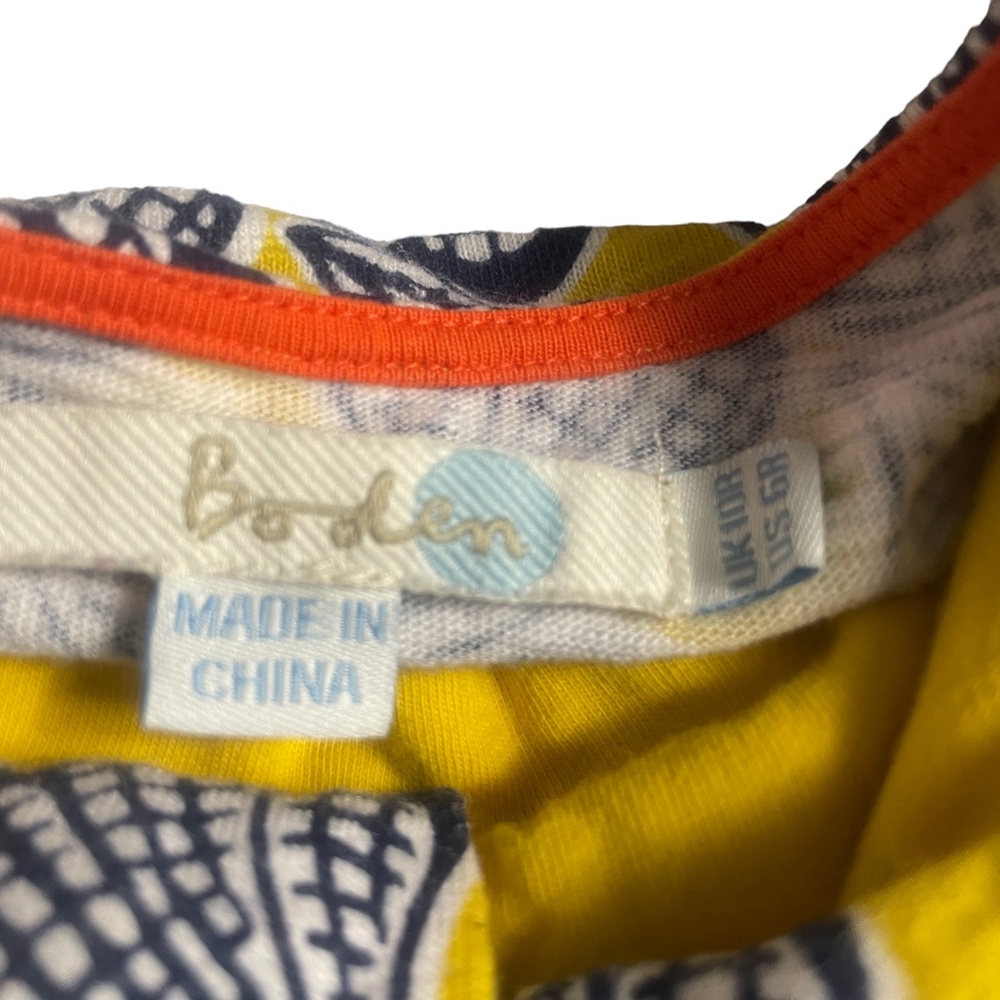 Boden 6 R Sleeveless Dress Blue and Yellow Spring Cruise Summer Golf - Picture 2 of 8